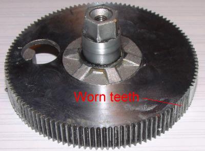 Gear with worn teeth