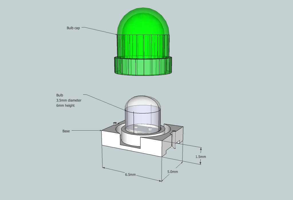Light bulb holder dimensions